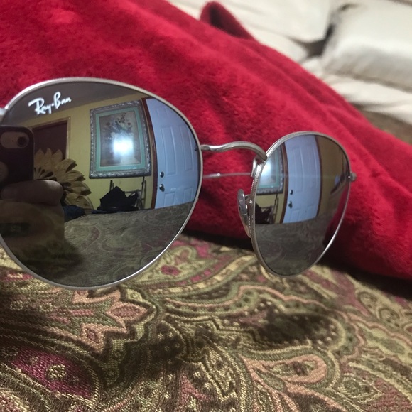 Rayban metal round unisex sun glasses